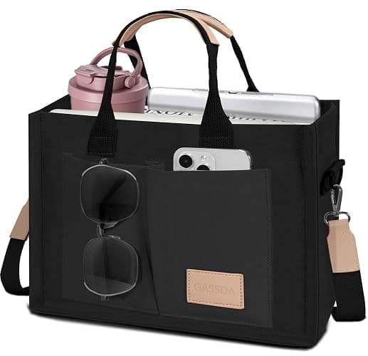 Tote Bags for Women Canvas Tote Purse Crossbody with Pockets Top Handle Shoulder Satchel Bag for Women - Image 1