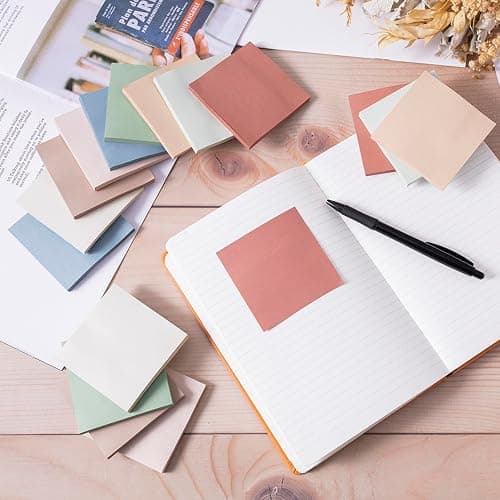 (16 Pack) Sticky Notes 3x3, Vintage Colors, Sticky Pads, Recyclable, Easy to Stick for Home, Office, Notebook thumbnail 6