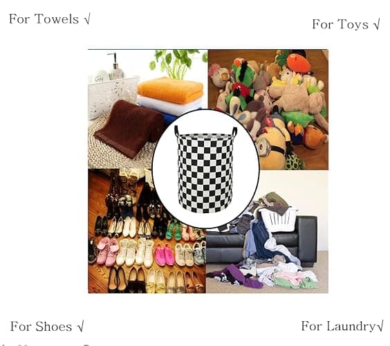 MAIZMZ Kids Hamper Storage Bins Organizer Toy Box Laundry Basket Large Canvas Collapsible Chest for Home/Dorm/Kitchen/Pet/Office/Closet/Shelf/Gift Baskets thumbnail 4