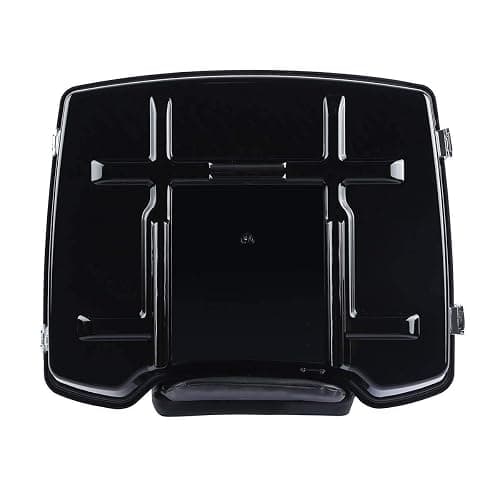 TCT-MOTORPARTS Razor Trunk &Backrest Pad & 2-Up Chrome Luggage Rack Fit for Harley 1997-2008 Touring Road King FLHR Street Glide FLHT FLHX FLTR Vivid Black thumbnail 6