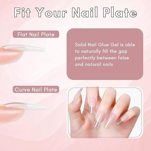 Makartt 15g Clear Solid Nail Glue Gel - Ultra Strong Adhesive 3 in 1 for 3D Nail Gel,Press On Nails, Non-Stick Hands Hard for Acrylic Nails,Curing Needed thumbnail 9