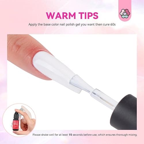 SAVILAND Airbrush Gel Nail Polish: Dilution-Free 24 Colors Airbrush for Nails Non-Acetone for Gradients Nails Blush Nails Layered Nail Art Various Pattern High Color Saturation for Home Salon Kit thumbnail 4