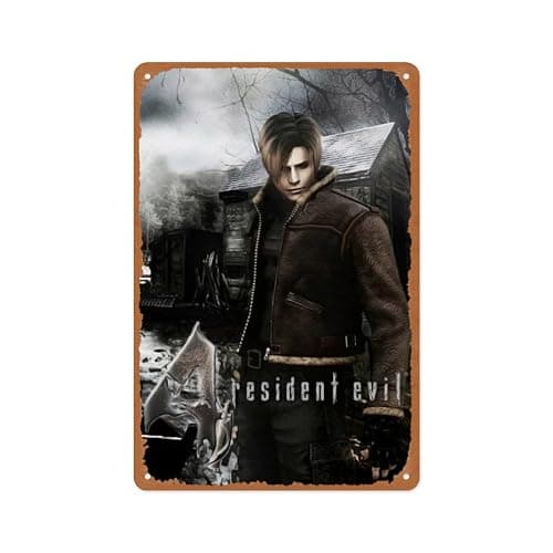 C597 Vintage Signs Leon S. Kennedy Biohazard Residence Evil 4 Premium Poster Metal Signs Poster Wall Decor Design for Cafes Bar Pub Beer Club Wall Home Decor 8x12inch_1 - Image 1