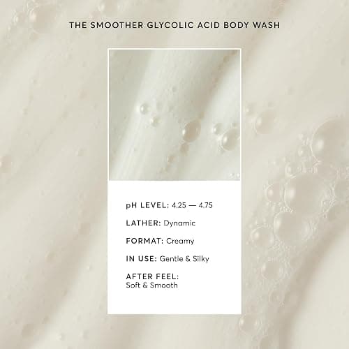 Naturium The Smoother Glycolic Acid Body Wash, 16.9 fl oz | Gentle Cleanser, Exfoliating AHA Blend for Rough & Bumpy Texture, Hydrating Formula for Soft Skin, Fragrance Free thumbnail 5
