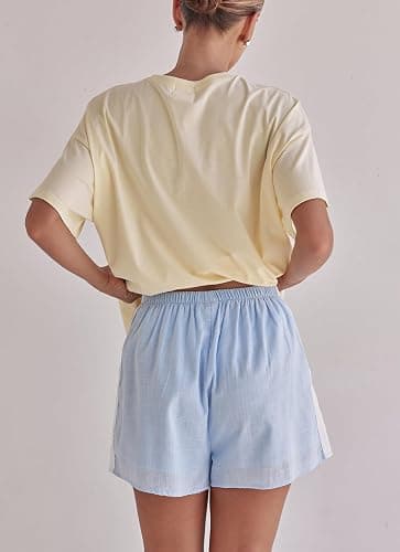 Oversized Graphic Shirt for Teens Girl Y2K Ocean Floral Short Sleeve Baggy Tee Shirts Vintage Aesthetic Coastal Tops thumbnail 5