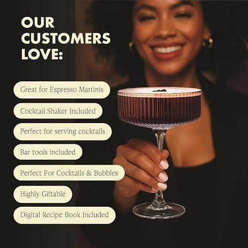 Vemacity Kit Cocktail - Shaker. Cocktail Professionale con Coperchio Oro 450ml + 2 Bicchieri Martini con Bordi Oro + Cucchiaio Bar e Jigger | Set Elegante per Barman | Ideale per Fare un Regalo thumbnail 9