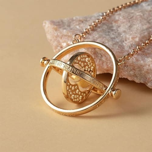 Fisemira Time Hourglass Necklace, Magical Travel Hourglass Rotating Pendant Necklace, Gift Fans Costume Jewelry thumbnail 2