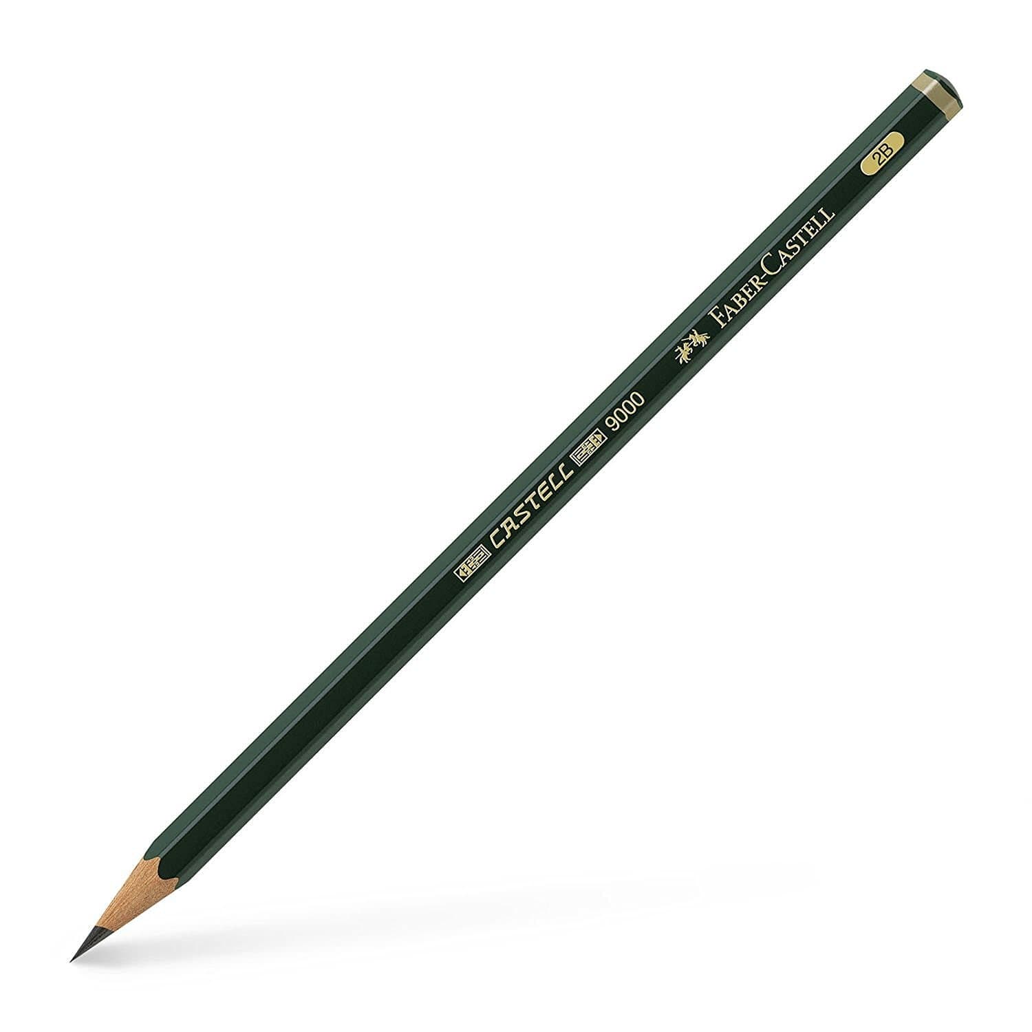 Faber-Castell, Castell 9000 2B, Top-Quality Graphite Pencil for Writing, Drawing and Sketching, Green - Image 1