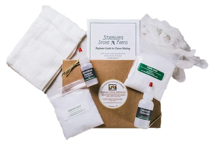 Standing Stone Farms Basic Beginner Cheese Making Kit - Mozzarella, Burrata, Burricota, Chevre, Ricotta, Mascarpone & Butter! - Image 1