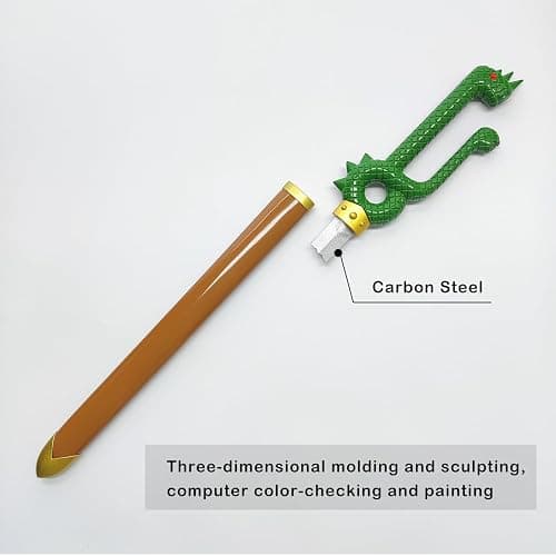 COSWOR 30.3" Metal Carbon Steel Anime Nanatsu No Taizai Dragon Handle Meliodas Sword for Cosplay, Collection, Costume Dress-up Accessories thumbnail 4