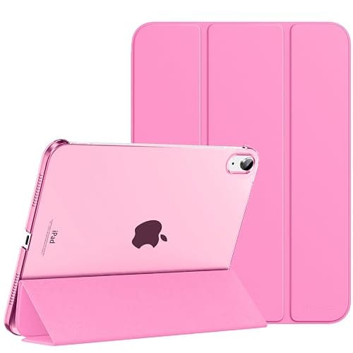 MoKo Hülle für iPad (A16) 11. Generation 11 Zoll 2025, iPad 10. Generation 10,9 Zoll 2022, Schlanke Stand Schutzhülle mit Hart PC Transparent Rückseite, Unterstützt Touch ID, Pfingstrose - Image 1