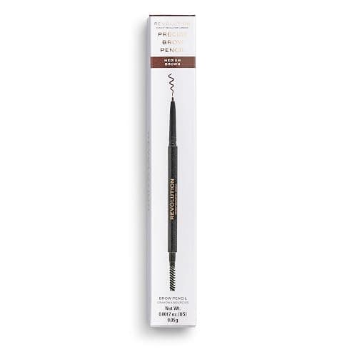 Makeup Revolution, Precise Brow Pencil, Dual Ended Eyebrow Pencil And Spoolie Brush, Fine Tip, Medium Brown, 0.05g thumbnail 5