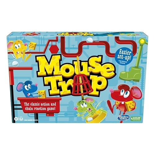 Hasbro Gaming Mouse Trap Board Game for Kids Ages 6 and Up, Classic Kids Game for 2-4 Players with Easier Set-Up than Previous Versions, Multicolor, One Size - Image 1