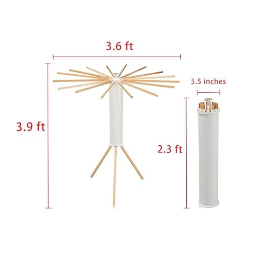 JOOM Tripod Clothes Drying Rack, Garment Rack Portable and Foldable Space Saving Laundry Drying Rack - Drying Rack Clothing Floor Folding Balcony Bedroom Household Wooden thumbnail 9