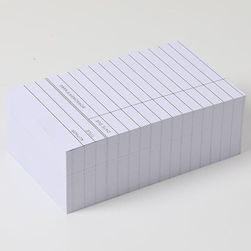 100 Count Library Cards, Checkout Catalog Book Card,Library Checkout Index Cards, Due Date NoteCards for Record Keeping - 3 x 5 inch thumbnail 8