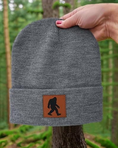 Pnkvnlo Bigfoot Beanie for Men - Sasquatch Hat Winter Knit Cuffed Beanie for Women - Bigfoot Gifts for Christmas & New Year thumbnail 4