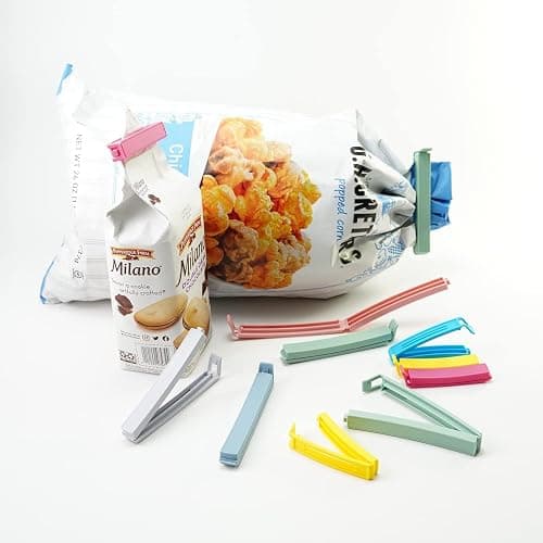 Yarall 32 PCS Plastic Chip Clips for Food Packages, Curved Design Sealing Bag Clips for Food, Kitchen and Home, 2 Sizes(4.3inch x 20, 3.1inch x 12) thumbnail 6