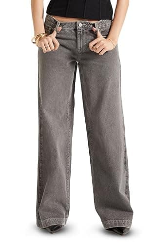 PacSun Women's Casey Low Rise Baggy JeansÂ Gray Size 30 - Image 1