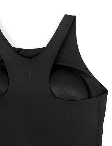 CRZ YOGA Racerback Bikini Tops for Women - Padded High Neck Modest Swim Sports Bathing Bra thumbnail 7