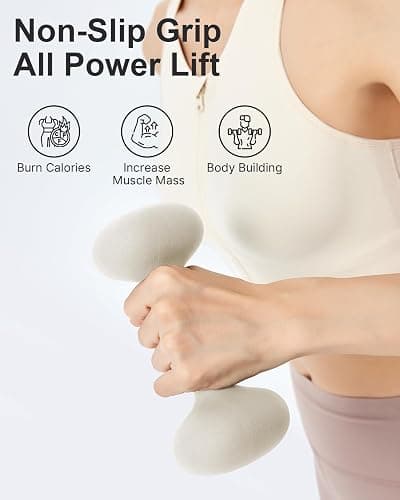 YOTTOY Weights Dumbbells Set for Women,2-15 Pound Dumbbells Set of 2, Non-Slip Hand Weights for Home Workouts, Portable Strength Training Neoprene dumbbells thumbnail 5