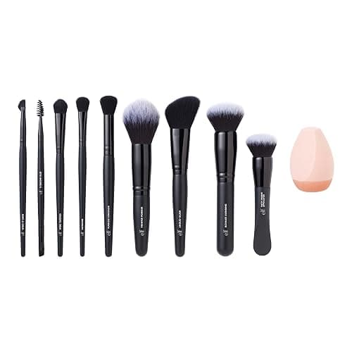 e.l.f. Ten Out Of Ten Brush Set, 10 Piece Brush Kit, Brushes For Face Makeup, Eyes, Brows & More, Made With Synthetic Bristles, Vegan & Cruelty-Free thumbnail 4