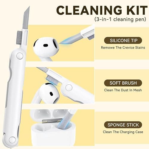 Cute Case Compatible with AirPods 4 Case Cover 2024,Kawaii Funny 3D Cartoon AirPods 4th Genaration Case,Star Shape Silicone Protective Cover with Cleaner Kit and Keychain for Women Girls(Yellow) thumbnail 6