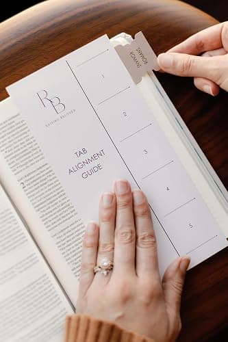 Bible Tabs for Women Study Bible, Embossed Matte Catholic Bible Tabs Gold, Laminated Bible Tabs, Bible Book Tabs w/Old & New Testament Neutral Bible Labels Tabs, Perfect Bible Study Supplies Oak thumbnail 9