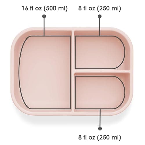 Ali+Oli Silicone Bento Box for Kids, Baby Lunch Box, BPA-Free, Spill-Proof | Daycare, Preschool, Food separation, Portion control, Snack storage, Travel-friendly, Easy cleaning, Toddlers thumbnail 8