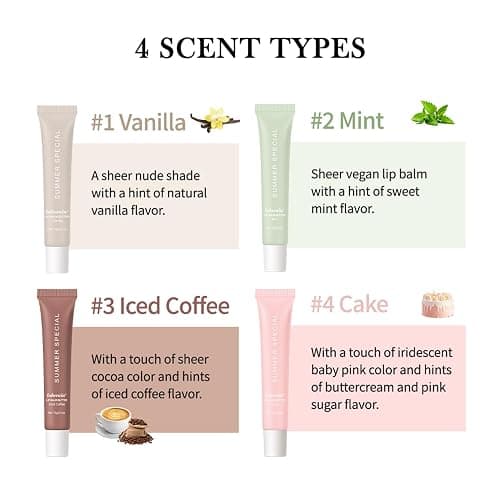 Summer Lip Butter Balm, Glossy Moisturizing Lip Balm, Summer Special Non Sticky High Shiny Finish Conditioning Lip Glow Oil for Shine Hydration Sheer Tinted Soothing Lip Care (Mint, 1) - Mint - 1 thumbnail 4