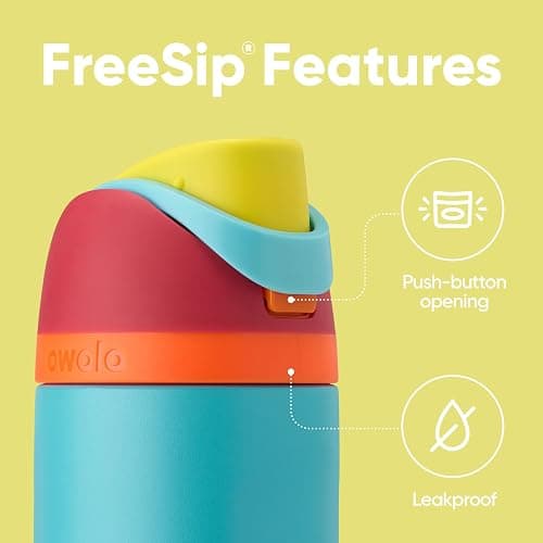 Owala FreeSip Insulated Stainless Steel Water Bottle with Straw, BPA-Free Sports Water Bottle, Great for Travel, 24 Oz, Summer Sweetness thumbnail 4