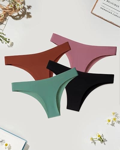 UGDUCK Cheeky Underwear for Women Seamless Underwear No Show Panties for Women Bikini Soft Stretch Briefs 6 Pack thumbnail 3