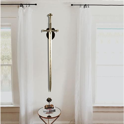 HHUXIUE Wall mounted sword rack sword stant axe holder wall mounted display rack single sword vertical wall mounted general sword rack，sword wall mount，sword stand(black 1 set) thumbnail 7