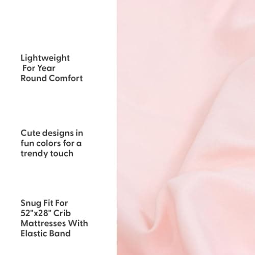 The Peanutshell 4-Pack Fitted Crib Sheet Set - Super Soft & Breathable Baby Girl Crib Sheets, Nursery Decor, Fit for Standard Mattress Cover- Whimsical Floral thumbnail 4