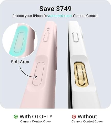 OTOFLY Designed for iPhone 16 Pro Case,[Camera Control Button Coverage][12FT Military-Grade Protection] Silicone Shockproof Slim Cover Women Men 16 Pro Phone Case 6.3 inch, Chalk Pink thumbnail 8