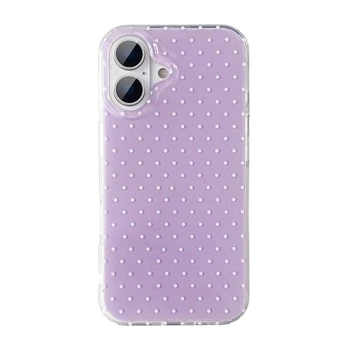 QLTYPRI Cute Polka Dot Phone Case for iPhone 16 Plus, Purple | Polka Dot Fashion Aesthetic Design for Women Girls, Pretty Stylish Kawaii, Slim Fit, Durable TPU Shockproof Protective Case - Image 1