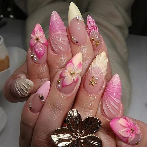 2 Pack 3D Floral Nail Art Silicone Molds, Hibiscus Flower Design Template for Resin Manicure, DIY Nail Decoration Supplies thumbnail 3