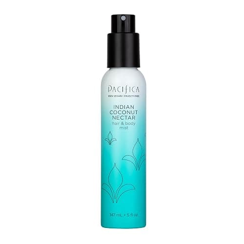 Pacifica Hair Perfume & Body Fragrance Spray Mist - Indian Coconut Nectar with Tiare, Sugar, Vanilla, Almond & Amber – Alcohol-Free, Vegan & Cruelty-Free, 5 oz (1 Count) - New Indian Coconut Nectar - 5 Fl Oz (Pack of 1) - Image 1