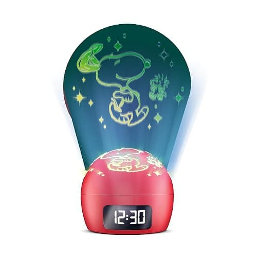Peanuts Ambient Light Clock with Multi-Alarm – USB-Powered Projection Light & Clock with Cute Snoopy Design thumbnail 3