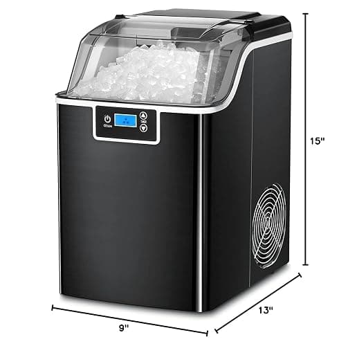 Nugget Ice Maker Countertop with Self-Cleaning,Chewable Pellet Ice Crushed ice 45Lbs/24H,Black thumbnail 8