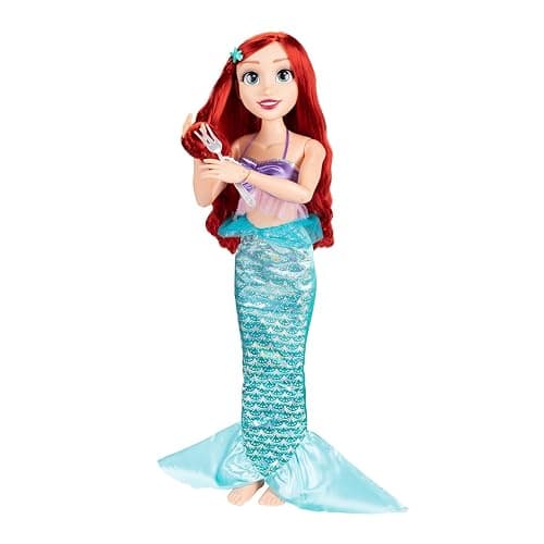 Disney Princess Ariel Doll Playdate 32” Tall & Poseable, My Size Articulated Doll in Mermaid Outfit, Comes with Dinglehopper to Comb Her Long Red Hair, and Seashell Hair Pins thumbnail 5