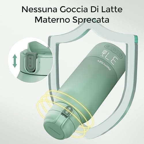Momcozy Scaldabiberon Portatile, Riscaldamento Rapido e Lunga Durata della Batteria, 2 Modalità per Latte Materno e Acqua, Grande Capacità di 500ml per Tutto il Giorno thumbnail 5