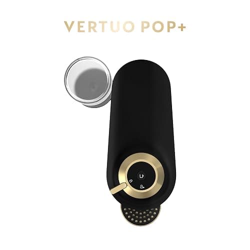Nespresso Vertuo Pop+ Deluxe Coffee and Espresso Machine by Breville - Matte Black and Gold thumbnail 9