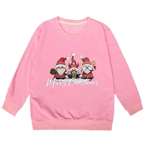 Christmas Outfit 12 Month Old Fall Clothes Girl's Long Sleeve Soft Sweatshirt Graphic Kids Cute Round Neck Short Sleeve thumbnail 3