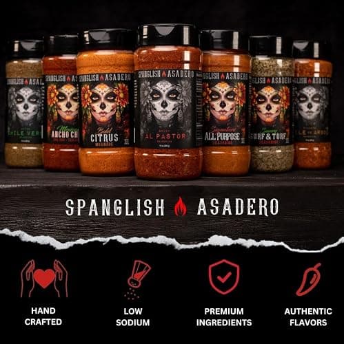 Spanglish Asadero 5oz Signature All Purpose Spice | Mexican Seasoning for Steak, Chicken, Pork, Lamb, and Elote | Low Sodium BBQ Rub and Marinade for Smoking or Grilling Meat thumbnail 4