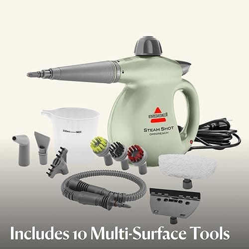 BISSELL® Steam Shot™ OmniReach handheld portable steam cleaner for tile, grout, windows, bathrooms, kitchens, fabric steaming tool thumbnail 4