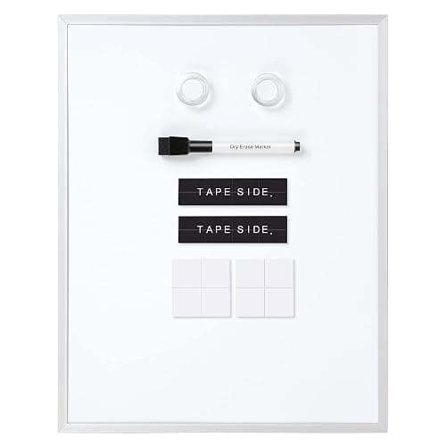Amazon Basics Small Dry Erase Whiteboard, Magnetic Whiteboard with Marker and Magnets, 27.94 cm x 35.56 cm, Aluminum Frame thumbnail 9