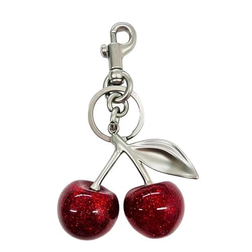 Cherry Bag Charm, Cherry Keychain Hanging Purse Charm Decoration Cute Pendant for Women - Image 1