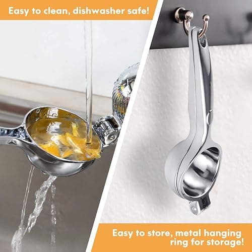 Monkkino Lemon Squeezer, Lemon Squeezer Juicer, Citrus Juicer Handheld, Metal Lemon Hand Press, Lime Squeezer Bar Tool, Manual Citrus Press w/Stainless Steel Zester thumbnail 5