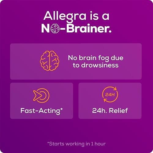 Allegra Adult 24-Hour Allergy Relief Tablets, Non-Drowsy Indoor and Outdoor Allergy Medicine, 180 mg Fexofenadine HCI Antihistamine Pill, 100-Count thumbnail 5