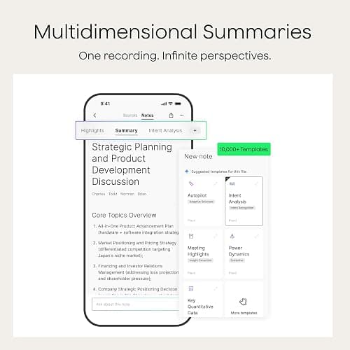 Plaud Note Pro AI Voice Recorder, Transcribe & Summarize with AI, App Control, Note Taker for Meetings & Calls, Supports 112 Languages, Ultra-Slim w/InstantView Display, Case Included, Silver thumbnail 4